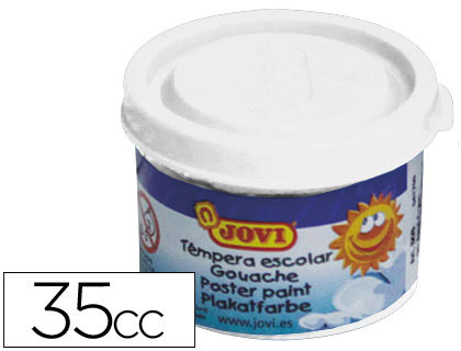 Bote 35 ml. témpera escolar Jovi blanca